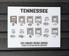 2025 Tennessee Volunteers College Football Pocket Schedule Ncaa         