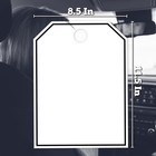 Versa Tags Blank Border Rearview Mirror Hang Tags 50 Pack Hang Tag 8 5  X 11 5 