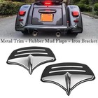 Rear Mud Flaps Fender Guard Metal For Harley Tri Glide Flhtcutg   Trike Flhxxx