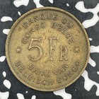 1947 Belgian Congo 5 Francs Lot f8124