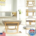 Ecoade Moses Basket Stand  Baby Moses Basket Rocker Stand - Natural Wood