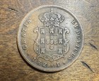 Rare Portugal 1867 5 Reis - Luiz I Km 513 Vf Condition Mintage  737 000