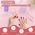 Gel Nail Polish Remover With Cuticle Pusher And Nail Polish Scraper Nail File   