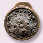 Stunning Ornate Heavy Antique Victorian Entry Brass Door Knob Set Schroder Lock