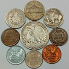 Old Obsolete Us Coin Collection With Silver   Uncirculated 9 Coin Set   lot 11 