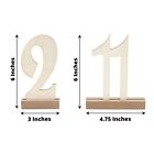 Natural 20 Wooden 6  Table Numbers 1-20 Set Holder Base Party Events Decorations
