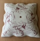 Vintage 1950s Frosted Glass Ceiling Light Shade Western Cowboy Horse Rodeo