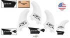Lightweight Arctic White Surfboard Fins Set - Fcs G5 m5 Compatible Thruster Fins