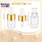 200 Pcs Mini Glass Oil Dropper Bottle Bulk  Clear Essential Small Empty Bottles 