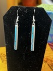 Turquoise Sterling Silver 925 Allen Barney Artist 2inch Earrings New Navajo