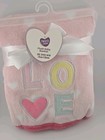 Parents Choice Pink Love Security Blanket Baby Hearts Polkadot Plush 30x40