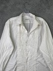Christian Dior Tuxedo Shirt Mens 16-34 White French Cuff Long Sleeve Cotton