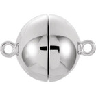 Magnetic Clasp Solid Sterling Silver And 14k Gold Plated Quality Secure 10mm Usa