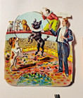 Lot Of 7 Vintage Glossy Die Cut Outs Circus Performers 1930 Lithos Excellent  