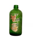 Vintage Antique Green Glass Bottle Hot Shot Logo Bug Killer Advertisement