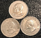 3-high Grade Kenya 50 Cents Coins-1967 1971 1978-oct938