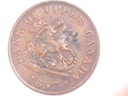 Canada Bank Token One Half Penny 1857 Bank Of Upper Canada Little Wear Nice Deta