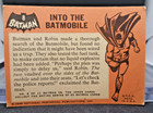 1966 Topps Batman Black Bat Set Break  8 Into The Batmobile