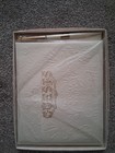 Vintage Ivory Wedding Guest Book   Pen Set Embossed Floral Gold Foil Nib New