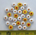 30 White  Yellow Daisy Mosaic Tiles  Handmade 1 2  China Mosaic Craft Tiles