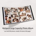 Photo Album 4x6 500 Pockets 1pc Large Capacity 500 Pockets X 1 Black