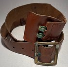 Vintage Wwi Wwii Original Military Leather Belt 34  Beautiful