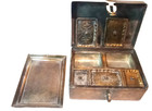 Antique British Colonial Southeast Asian Bethel Nut Box Beautiful Inserts