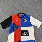Nike Fc Soccer Jersey Mens Small Multicolor Patchwork Shirt Dri-fit Cj2489-480