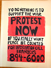 Vintage Vietnam Anti-war Protest Silkscreen Poster Risd Student Artist 1970 Rare