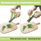 Herb Cutter Scissors  5-blade Stainless Steel With Safety Cover   Cleaning Comb
