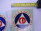 Vintage Wwii   Post Civil Defense   cd water Transfer Stickers And Peel Stickers