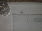Great Circle Sailing Chart Of North Atlantic  1280 Us Navy 1942 Free Us Shipping
