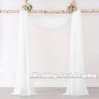 White Sheer Window Scarf Valance - Luxury Soft Semi Sheer Scarf For Window