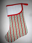 Quilted Christmas Stocking Cross Stitch  charles Craft  Aida Cuff  Holly Stripes