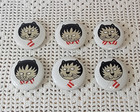 6 Vintage Cat Cartoon Style Refrigerator Magnets Ceramic  2 Are Damaged    Paper