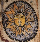 Vintage Laurel Burch Tapestry Throw Blanket Rug Sun Lion Sunshine 45x67