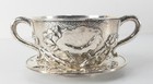 Antique Japanese Sterling Silver Yokohama Cup And Saucer For Arthur   Bond