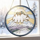 Stained Glass     Flying Bison Glass Decor     Window Hanging Suncatcher     Journey A