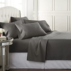  Size Bed Sheet Set  6-piece Hotel-quality With 4 Pillowcases  Queen Gray