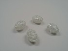 Handmade Bumpy Silver Foil Glass Beads  Qty 8 Oval About 17 18mmx12 13mm 