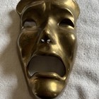 Vintage Brass Mask Acting Drama Tragedy Wall Hanging