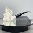 Vintage Hand Carved Turkish Meerschaum Pipe Figural Estate Tobacco Pipe         