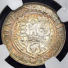 Toned Silver 1898 Great Britain Shilling   Ngc Ms65 Gem Bu