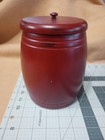 1997 Artist Teresa L  Adams Hand Painted Lipton Tea Wood Barrel Canister