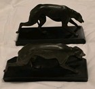 Vintage Art Deco Style Pair Of Running Greyhounds Book Ends  tiny Damage On 1