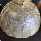 Vtg Capiz Shell Scallop Lamp Shade Tiffany Style 16  Mid Century Boho Swag Chain