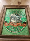 Vintage Moosehead Canadian Lager Beer Framed Bar Sign  Wood Frame   Glass
