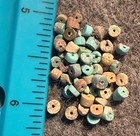 20 Navajo Indian Turquoise Stone Trade Beads Small Size Nice Colors 1800 s