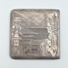 Vintage Watrous 925 Sterling Silver Engraved Cigarette Vesta Business Card Case