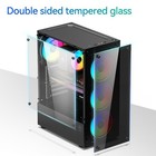 Pc Case Computer Case Gaming Atx M-atx Mini-itx Black Midi Tower Snowman